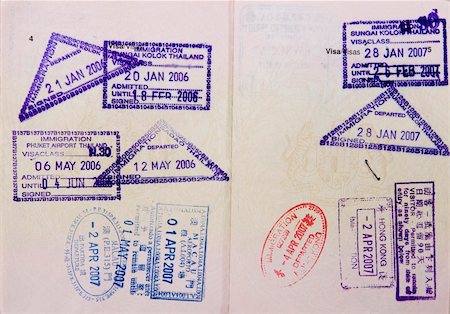 simsearch:400-05215339,k - Malaysia passport travel to Asia with stamps. Photographie de stock - Aubaine LD & Abonnement, Code: 400-04114283