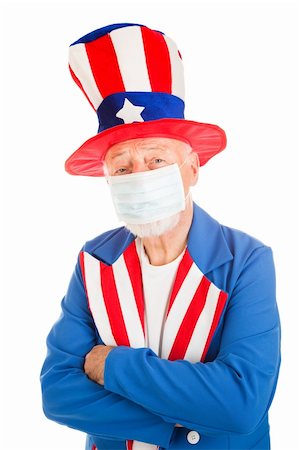 American symbol Uncle Sam wearing a face mask to protect against a health epidemic. Foto de stock - Super Valor sin royalties y Suscripción, Código: 400-04114744