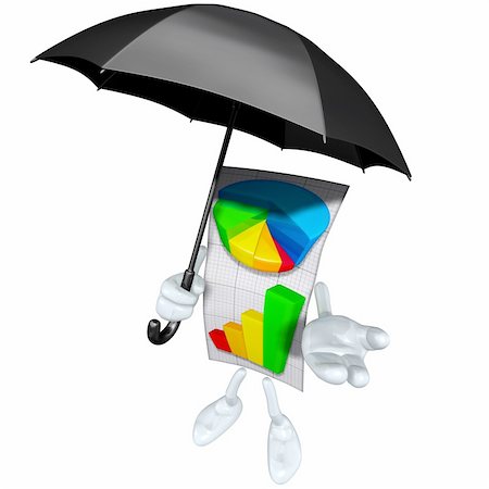 sharing umbrella - A Concept And Presentation Figure In 3D Stock Photo - Budget Royalty-Free & Subscription, Code: 400-04114781