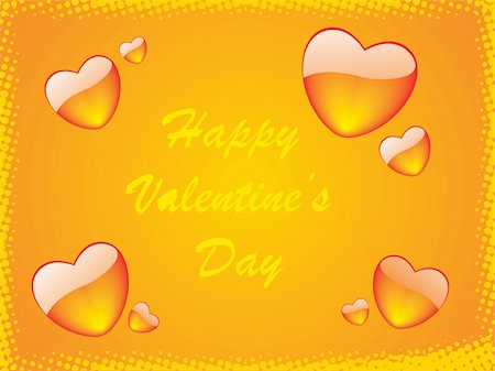 simsearch:400-04589264,k - orange vector frame of hearts theme Stockbilder - Microstock & Abonnement, Bildnummer: 400-04114816