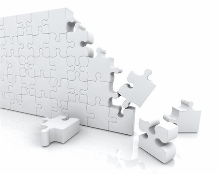 simsearch:400-08096963,k - 3D render of an unfinished jigsaw puzzle Fotografie stock - Microstock e Abbonamento, Codice: 400-04115324