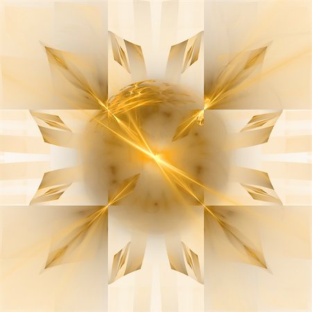 futuristic clock - Abstract background. Gold orange palette. Raster fractal graphics. Stock Photo - Budget Royalty-Free & Subscription, Code: 400-04115710