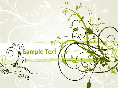 simsearch:400-05235691,k - Abstract floral background with scroll element design Foto de stock - Super Valor sin royalties y Suscripción, Código: 400-04116157
