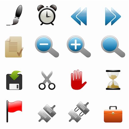 simsearch:400-07325408,k - vector Toolbar and Interface icons on white background Stock Photo - Budget Royalty-Free & Subscription, Code: 400-04116455
