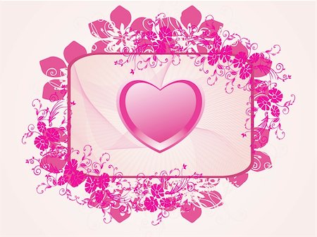 simsearch:400-04600780,k - decorated heart frame with floral pattern art Stock Photo - Budget Royalty-Free & Subscription, Code: 400-04116470