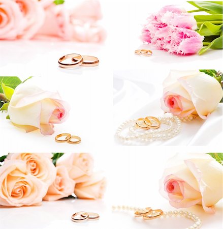 simsearch:400-05216412,k - Flowers and wedding rings, shot closeup Photographie de stock - Aubaine LD & Abonnement, Code: 400-04116534