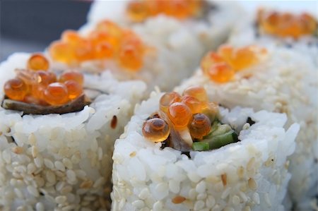 simsearch:400-04292843,k - sushi rolls on white background Stock Photo - Budget Royalty-Free & Subscription, Code: 400-04116926