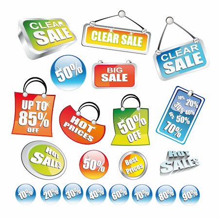 simsearch:400-05341250,k - Collection of Colorful Xmas Price tag or sticker to use for advertise discounts Stock Photo - Budget Royalty-Free & Subscription, Code: 400-04117015