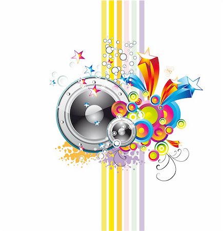 Disco Music Event Background with colorful Abstract elements Stock Photo - Budget Royalty-Free & Subscription, Code: 400-04117017