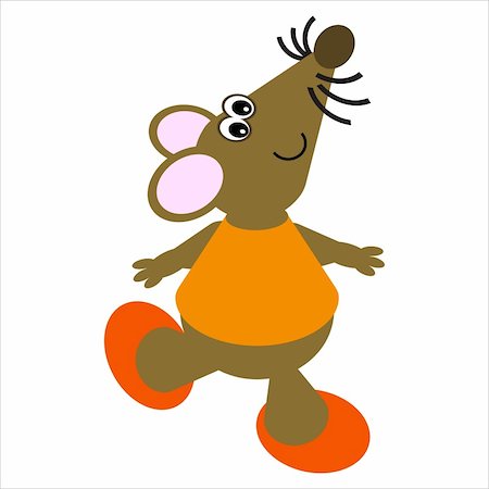 simsearch:400-04117113,k - Cartoon of a happy, dancing mouse Foto de stock - Super Valor sin royalties y Suscripción, Código: 400-04117147