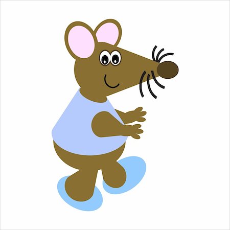 simsearch:400-04117139,k - Cartoon of a happy, dancing mouse Foto de stock - Super Valor sin royalties y Suscripción, Código: 400-04117142