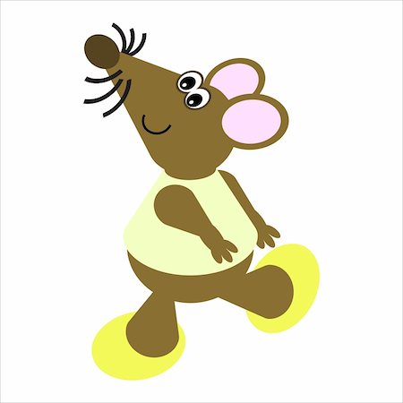 simsearch:400-06208186,k - Cartoon of a happy, dancing mouse Photographie de stock - Aubaine LD & Abonnement, Code: 400-04117151