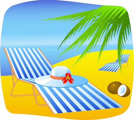 simsearch:400-05899222,k - Vector image of beach Photographie de stock - Aubaine LD & Abonnement, Code: 400-04117205