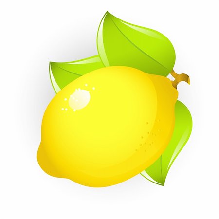 Vector image of lemon, isolated Stock Photo - Budget Royalty-Free & Subscription, Code: 400-04117320