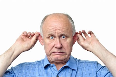 funny faces of old people - senior funny bald man is making grimaces Stock Photo - Budget Royalty-Free & Subscription, Code: 400-04117377