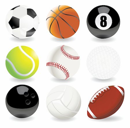 simsearch:400-05115587,k - detailed vector illustration of sport balls Foto de stock - Super Valor sin royalties y Suscripción, Código: 400-04117712