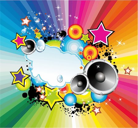 design background for club - Background with an Explosion of Colors with music design elements Stock Photo - Budget Royalty-Free & Subscription, Code: 400-04117827