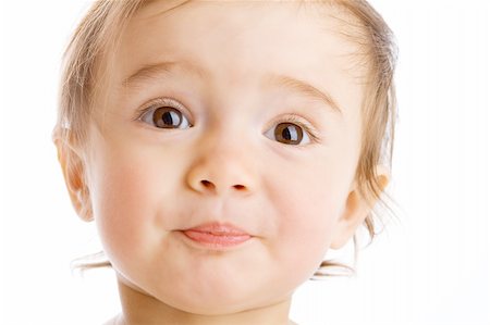 simsearch:400-06098679,k - Portrait of a lovely baby, isolated over white Fotografie stock - Microstock e Abbonamento, Codice: 400-04117956