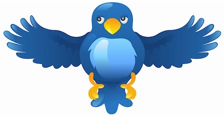 A tweet ing twitter ing blue bird icon or symbol Photographie de stock - Aubaine LD & Abonnement, Code: 400-04117965