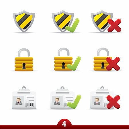 Security icon set from a series in my portfolio. Stockbilder - Microstock & Abonnement, Bildnummer: 400-04118596