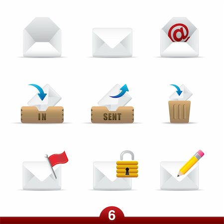 Mail icon set from a series in my portfolio. Stockbilder - Microstock & Abonnement, Bildnummer: 400-04118598