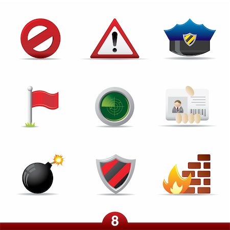 Safety icon set from a series in my portfolio. Foto de stock - Super Valor sin royalties y Suscripción, Código: 400-04118718
