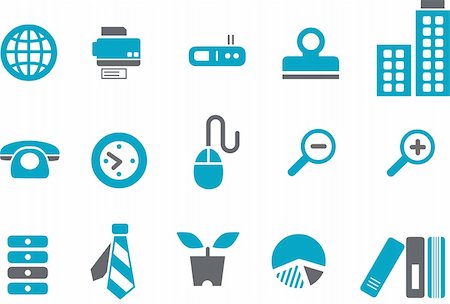 simsearch:6111-06728857,k - Vector icons pack - Blue Series, office collection Stock Photo - Budget Royalty-Free & Subscription, Code: 400-04118780