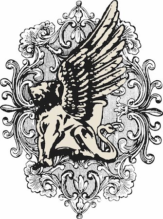 heraldic skull shield emblem illustration Stock Photo - Budget Royalty-Free & Subscription, Code: 400-04118835