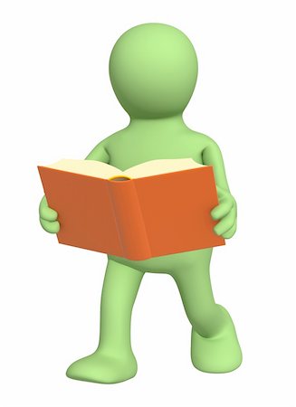 simsearch:400-06074785,k - Puppet, reading the book on the move Stock Photo - Budget Royalty-Free & Subscription, Code: 400-04118909