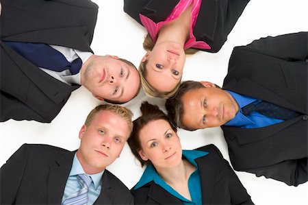 High Angle View Of Business People Foto de stock - Super Valor sin royalties y Suscripción, Código: 400-04119052