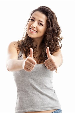 simsearch:400-04123668,k - Closeup portrait of a beautiful young  woman showing thumbs up sign Stock Photo - Budget Royalty-Free & Subscription, Code: 400-04119492