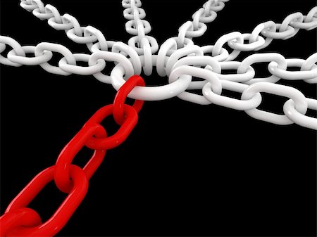 simsearch:400-04359676,k - red 3d chain link to the net, different solution Stock Photo - Budget Royalty-Free & Subscription, Code: 400-04119567