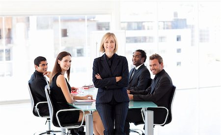 Business people in a meeting in the office Stock Photo - Budget Royalty-Free & Subscription, Code: 400-04119634