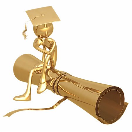 LuMaxArt Gold Guys Graduate Graduation Concept And Presentation Illustration Fotografie stock - Microstock e Abbonamento, Codice: 400-04110417