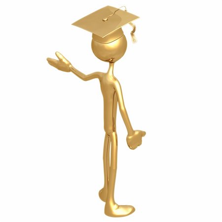 LuMaxArt Gold Guys Graduate Graduation Concept And Presentation Illustration Fotografie stock - Microstock e Abbonamento, Codice: 400-04110422