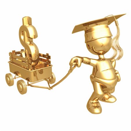 LuMaxArt Gold Guys Graduate Graduation Concept And Presentation Illustration Fotografie stock - Microstock e Abbonamento, Codice: 400-04110498