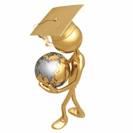 LuMaxArt Gold Guys Graduate Graduation Concept And Presentation Illustration Fotografie stock - Microstock e Abbonamento, Codice: 400-04110534