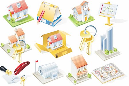 simsearch:400-08967527,k - Real estate related detailed icon set Stock Photo - Budget Royalty-Free & Subscription, Code: 400-04110655