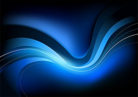 flame line designs - Electro Blue Waves vector background. Stock Photo - Budget Royalty-Free & Subscription, Code: 400-04111071