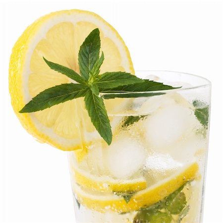 cold fresh lemonade drink with mint Stock Photo - Budget Royalty-Free & Subscription, Code: 400-04111324