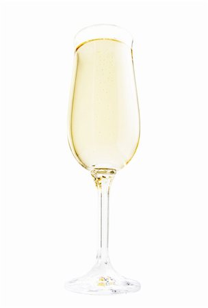 Glass of Champagne on white background Stock Photo - Budget Royalty-Free & Subscription, Code: 400-04111326
