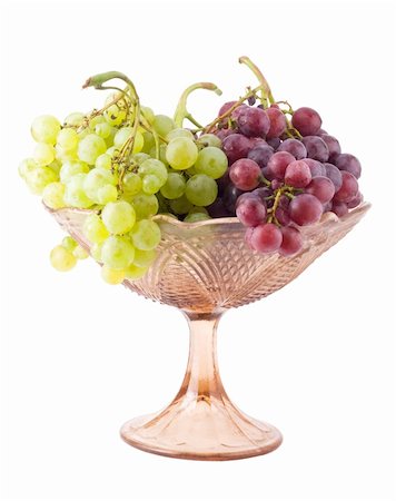 grapes in glass vase on white background Stock Photo - Budget Royalty-Free & Subscription, Code: 400-04111322