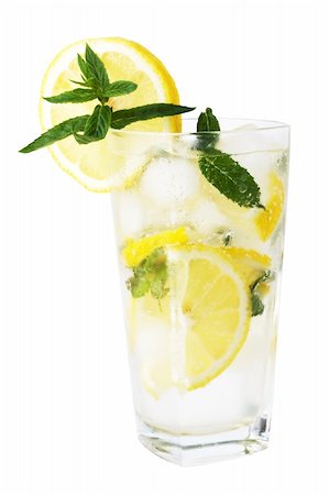 cold fresh lemonade drink with mint Stock Photo - Budget Royalty-Free & Subscription, Code: 400-04111323