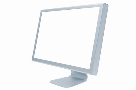 simsearch:400-05073201,k - The modern and thin monitor on a white background Foto de stock - Super Valor sin royalties y Suscripción, Código: 400-04111430