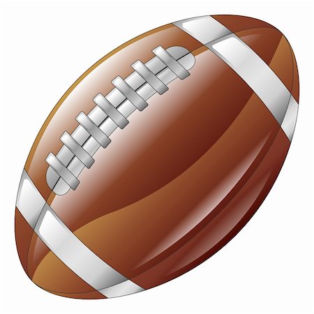pigskin - A shiny glossy american football ball icon Photographie de stock - Aubaine LD & Abonnement, Code: 400-04111469