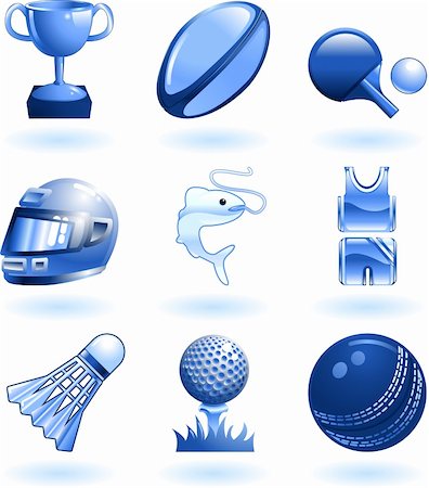 simsearch:400-05115587,k - Series set of shiny colour icons or design elements related to sports Foto de stock - Royalty-Free Super Valor e Assinatura, Número: 400-04111489