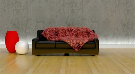 simsearch:400-06075399,k - 3d render of contemporary sofa in moderen setting Stock Photo - Budget Royalty-Free & Subscription, Code: 400-04111830