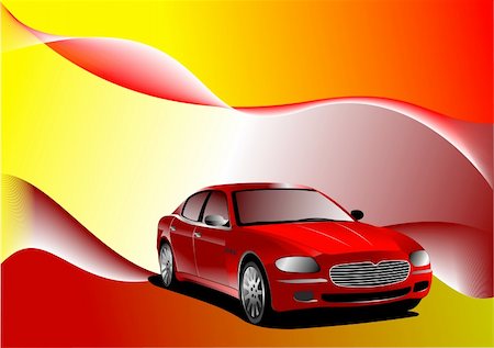 Futuristic display background with car image. Vector Stock Photo - Budget Royalty-Free & Subscription, Code: 400-04112473