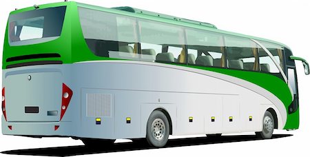 simsearch:400-04898575,k - Green Tourist bus. Coach. Vector illustration Stock Photo - Budget Royalty-Free & Subscription, Code: 400-04112487