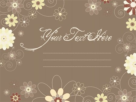 Pretty abstract flourish vector design with place for your text, invitation card template Stock Photo - Budget Royalty-Free & Subscription, Code: 400-04112810